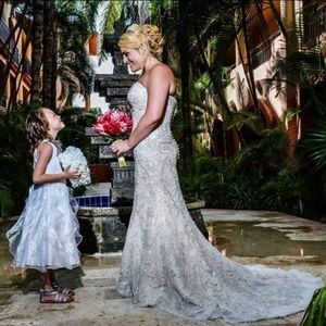 Champagne Sequence Wedding Dress - FREE SHIPPING